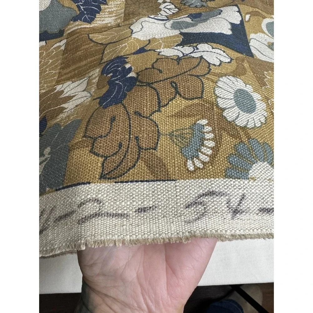 Vintage Boris Kroll Fabrics Kabuki MCM‎ 3 3/4 Yards Continuous Fabric